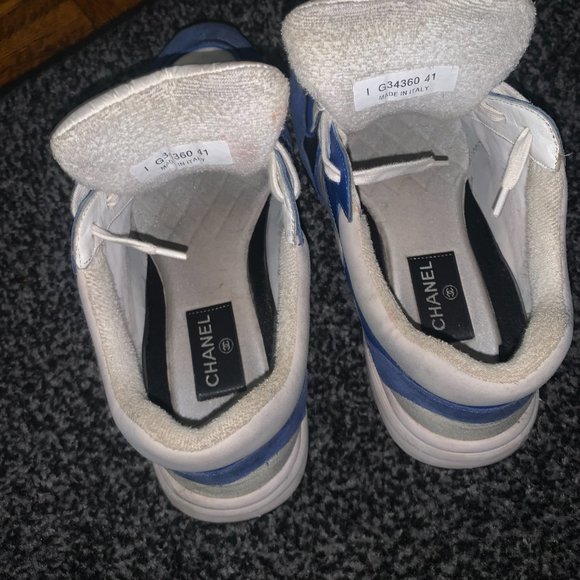 Blue and White Chanel Running Shoes - Picture 6 of 6